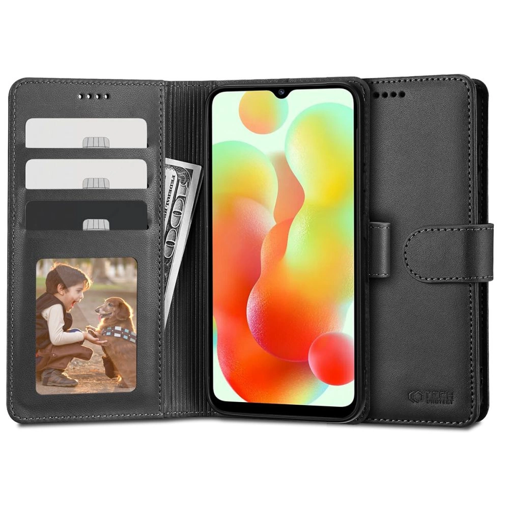 Tech-Protect Wallet case for Xiaomi Redmi 12C - black