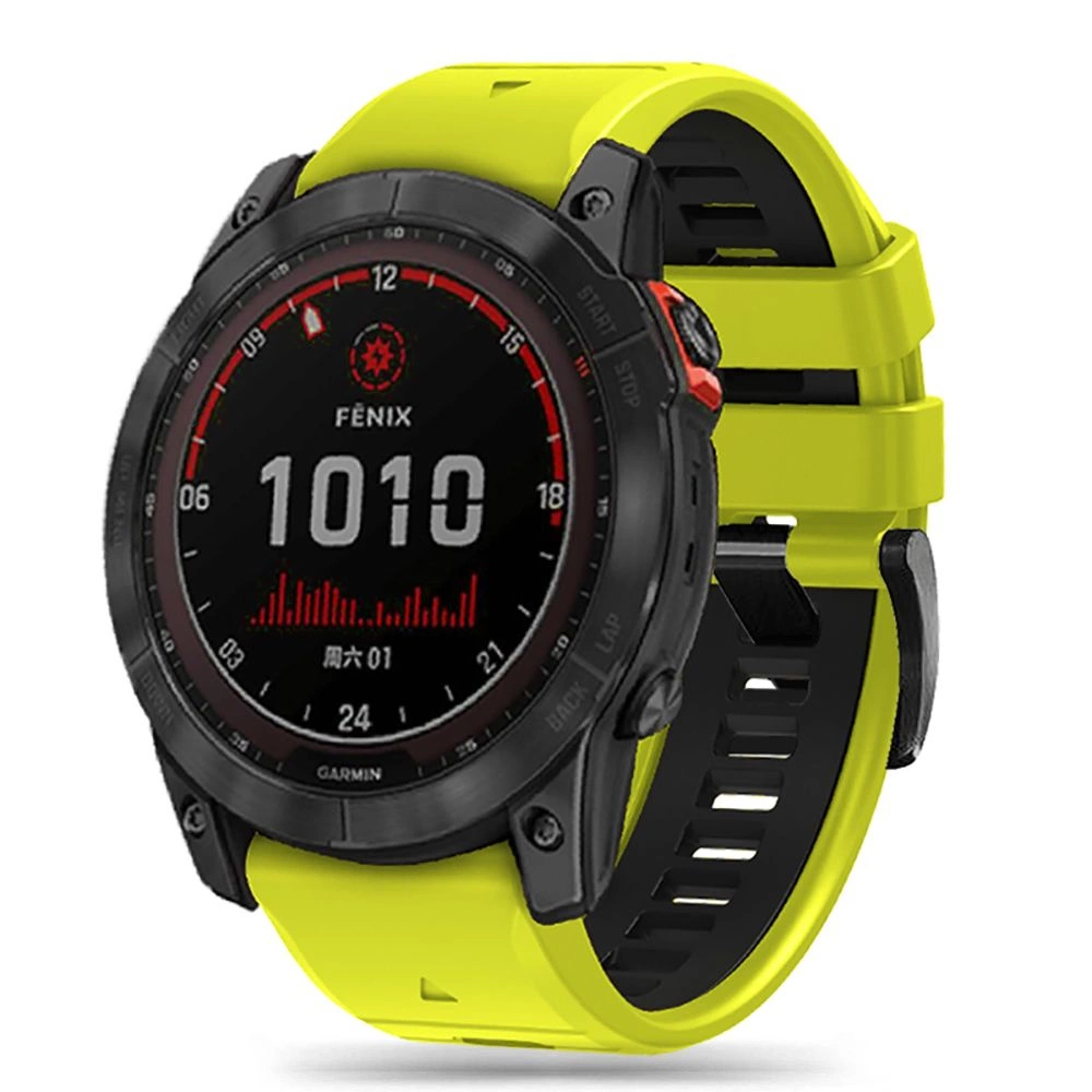 Tech-Protect IconBand Pro Strap for Garmin Fenix 3 / 5X / 3HR / 5X Plus / 6X / 6X Pro / 7X - Lime Black