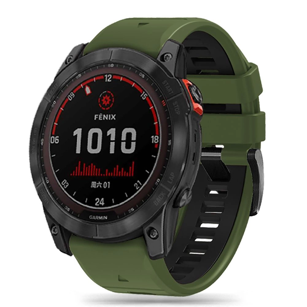 Tech-Protect IconBand Pro Strap for Garmin Fenix 3 / 5X / 3HR / 5X Plus / 6X / 6X Pro / 7X - Dark Green/Black