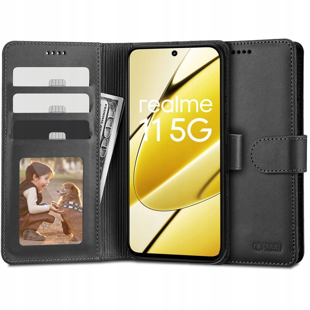 Tech-Protect Wallet Case for Realme 11 5G - Black