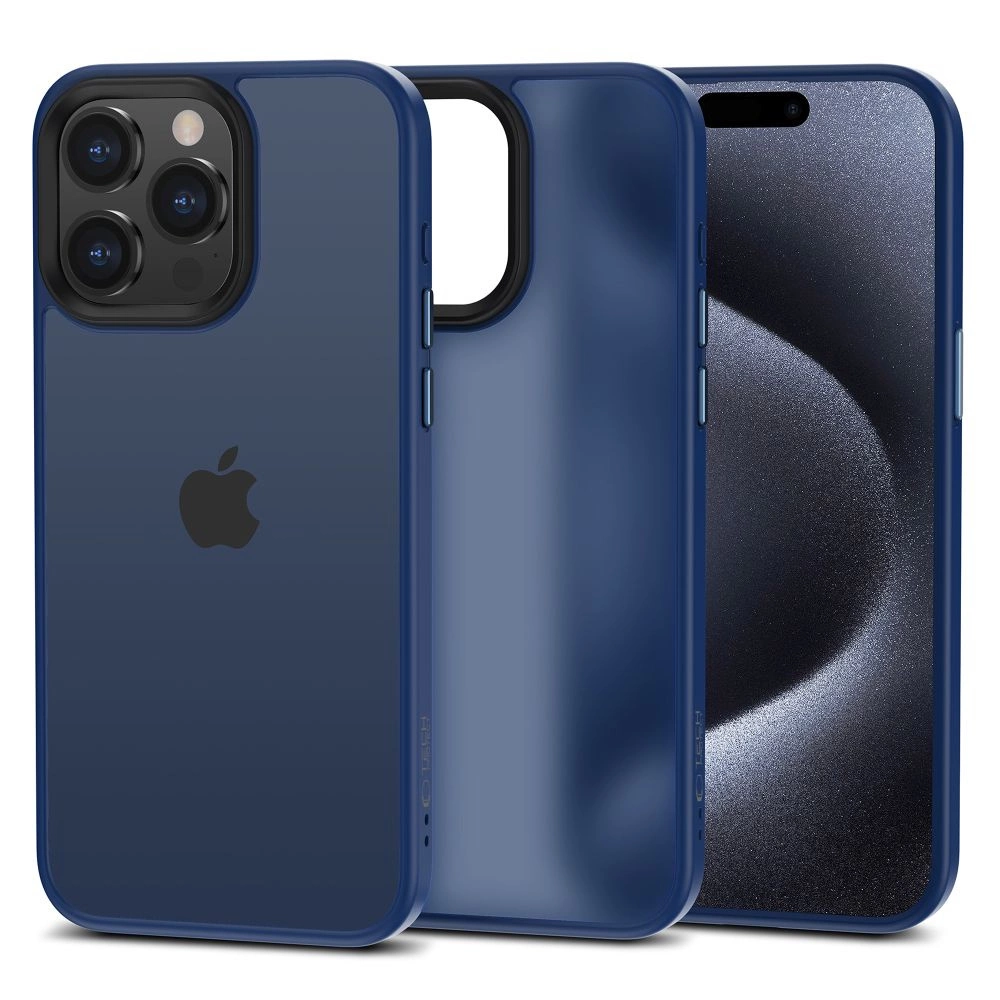 Tech-Protect MagMat iPhone 15 Pro Case - Matte Navy Blue