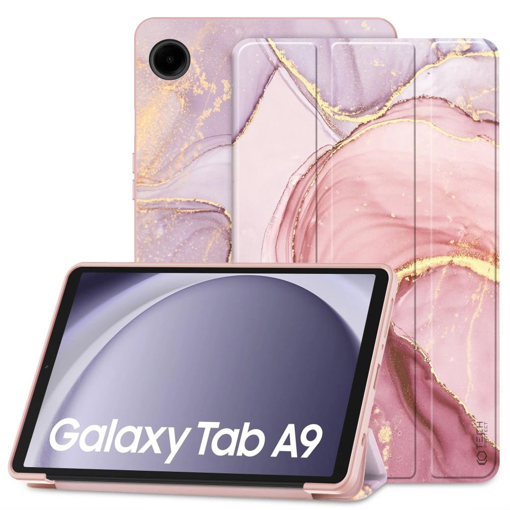 Tech-Protect SmartCase for Samsung Galaxy Tab A9 8.7 X110 / X115 - Pink Marble