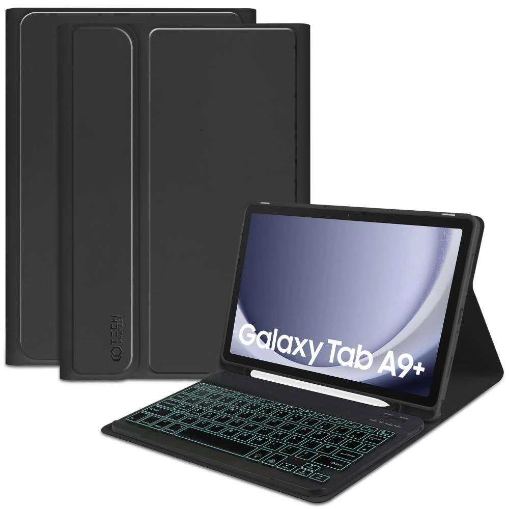 Tech-Protect SC Pen + Keyboard Case with Keyboard for Samsung Galaxy Tab A9+ 11" X210 / X215 / X216 - Black