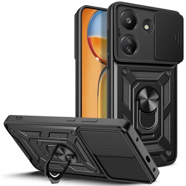 Tech-Protect CamShield Pro Case for Xiaomi Redmi 13C / Poco C65 - Black