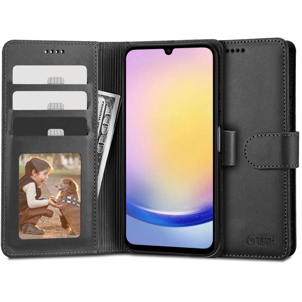 Tech-Protect Wallet Case for Samsung Galaxy A25 5G - Black