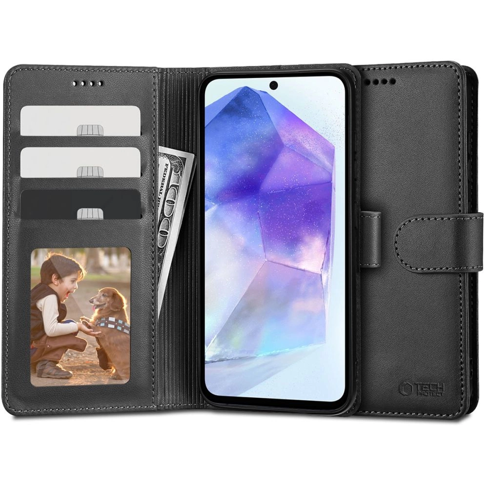 Tech-Protect Wallet Case for Samsung Galaxy A55 5G - Black