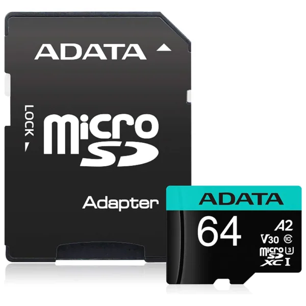 Adata - Memory Card (AUSDX64GUI3V30SA2-RA1) - MicroSDHC