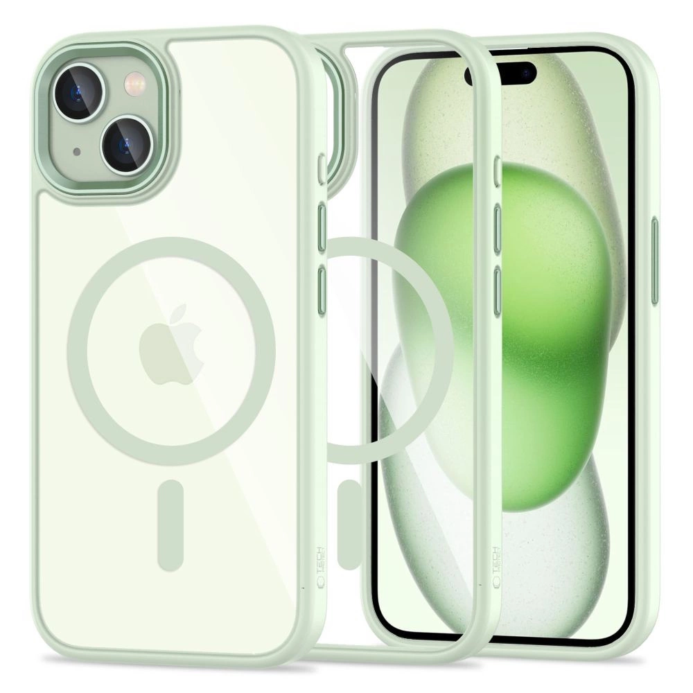 Tech-Protect MagMat MagSafe iPhone 15 Case - Clear Green