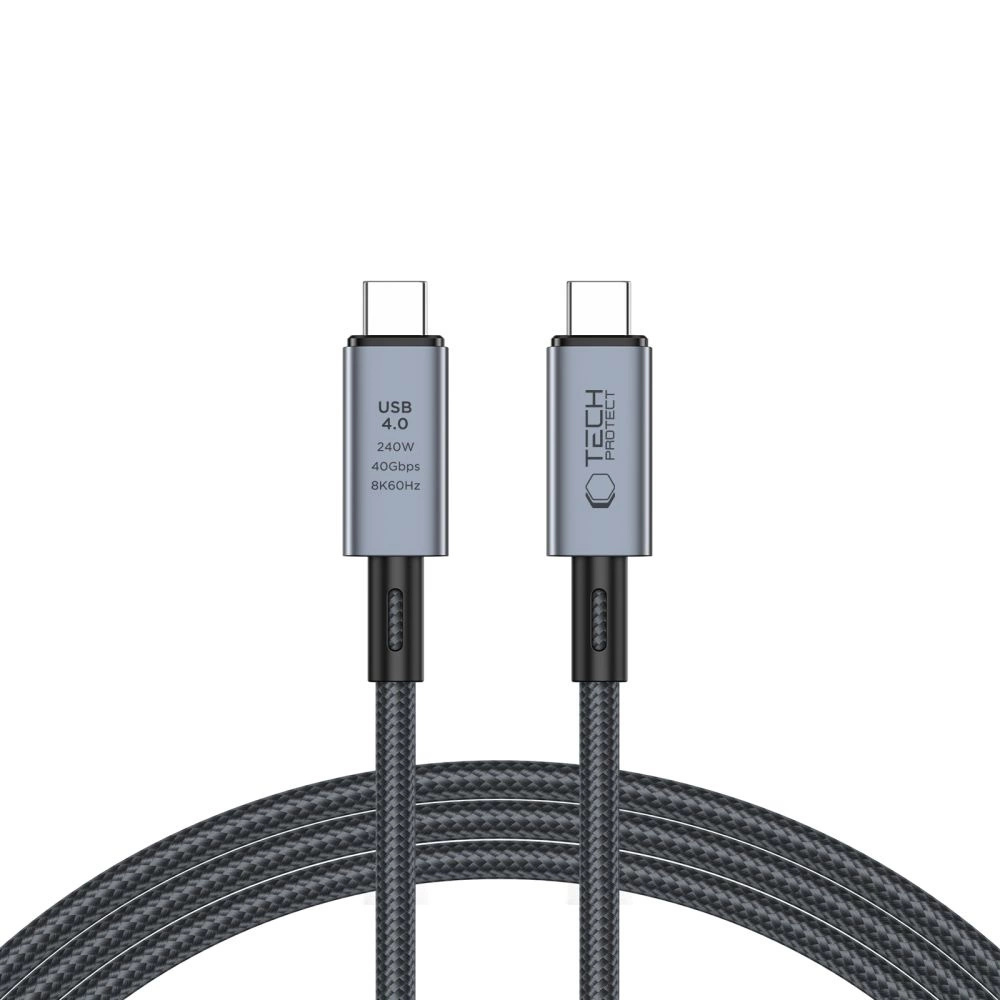 Tech-Protect UltraBoost Max USB-C 4.0 / USB-C 4.0 PD 240W 8K 40Gbps 2m cable - gray