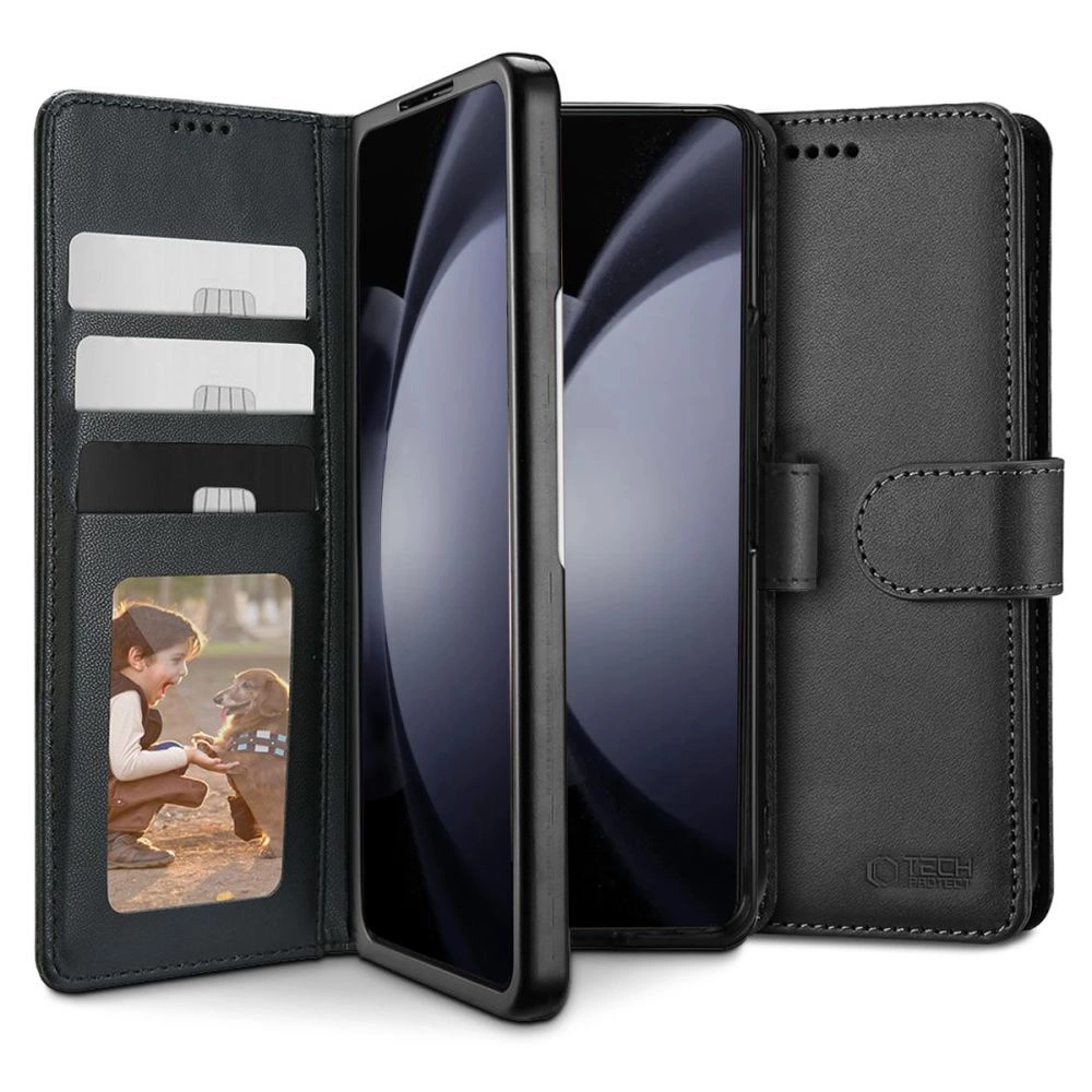 Tech-Protect Wallet Case for Samsung Galaxy Z Fold 6 - Black