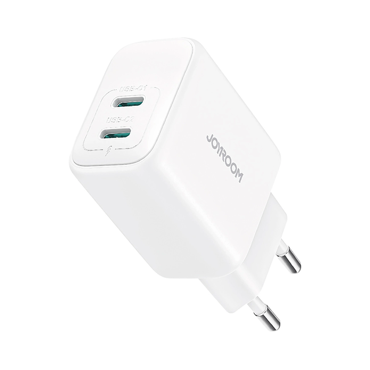 Joyroom JR-TCF12 mains charger 2x USB-C 20W PD / QC 3.0 - white