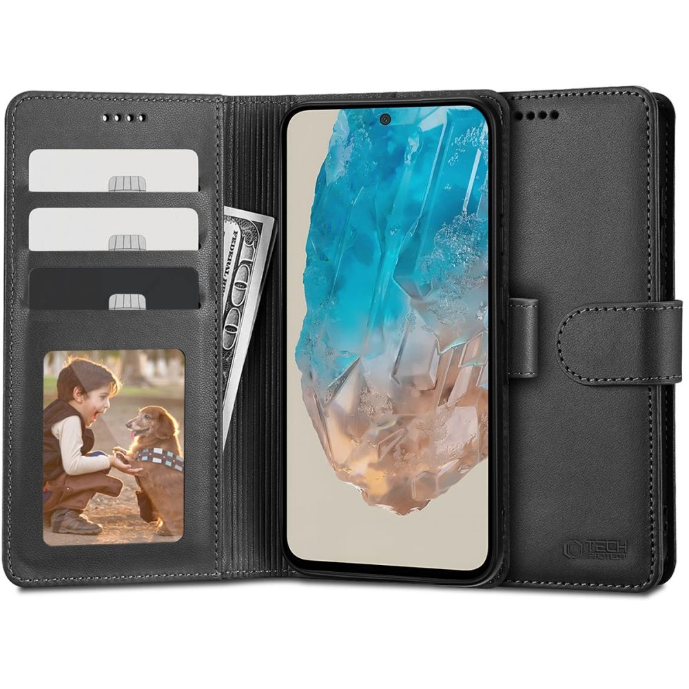 Tech-Protect Wallet Case for Samsung Galaxy M35 5G - Black