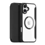 Dux Ducis Skin X Pro iPhone 16 Case with MagSafe and Flip Cover - Black