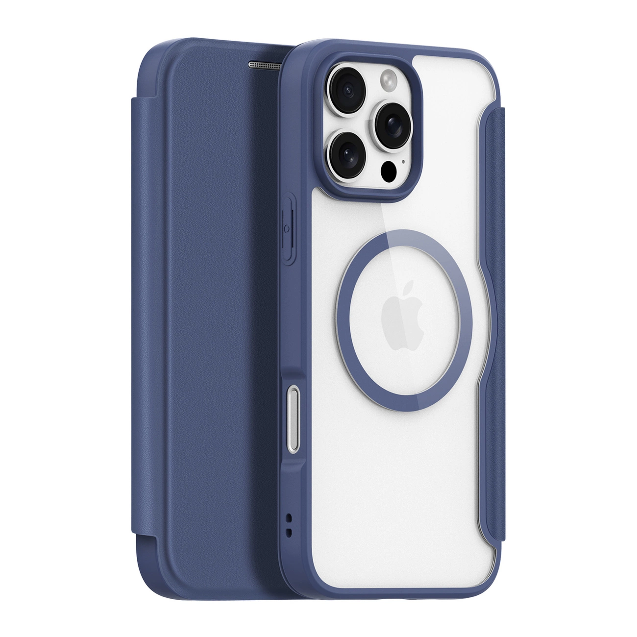 Dux Ducis Skin X Pro iPhone 16 Pro Case with MagSafe and Flip Cover - Blue