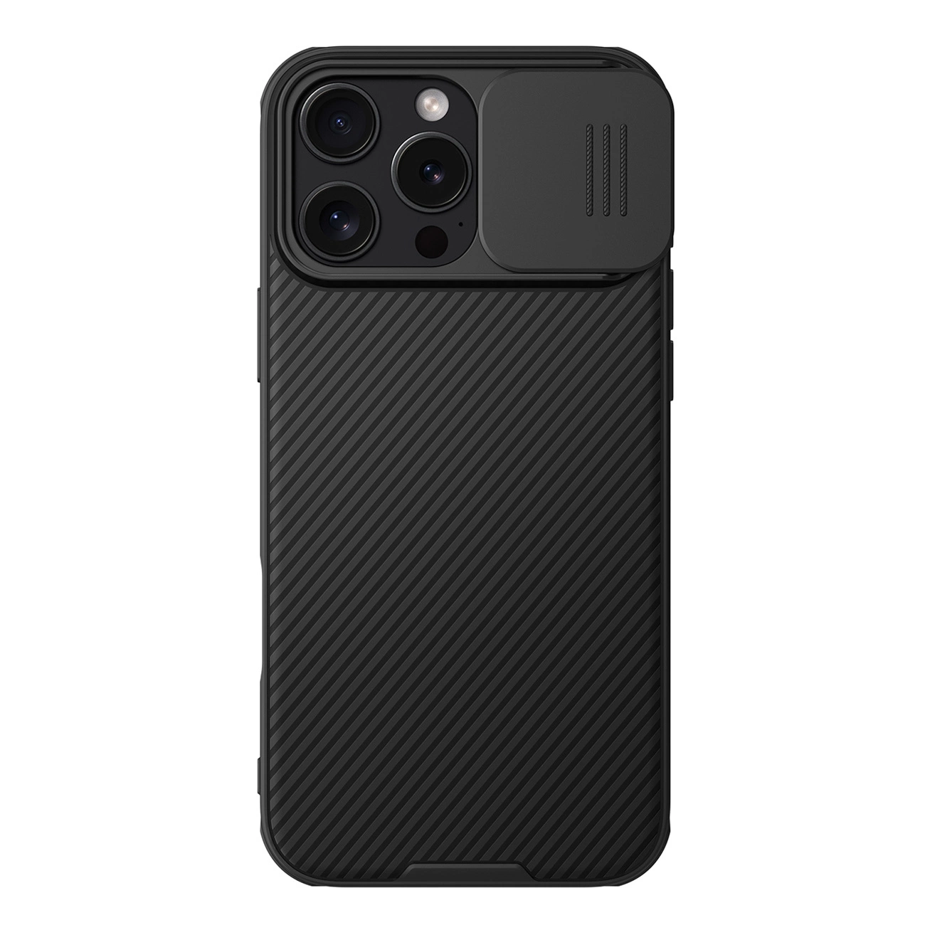 Nillkin CamShield Pro Case for iPhone 16 Pro Max with camera cover - black