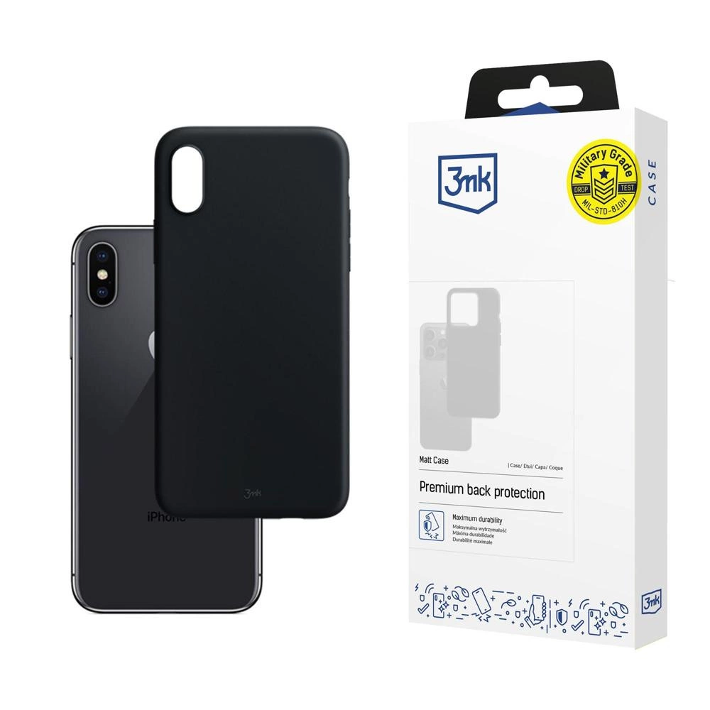 3mk Matt Case for iPhone X / XS - black