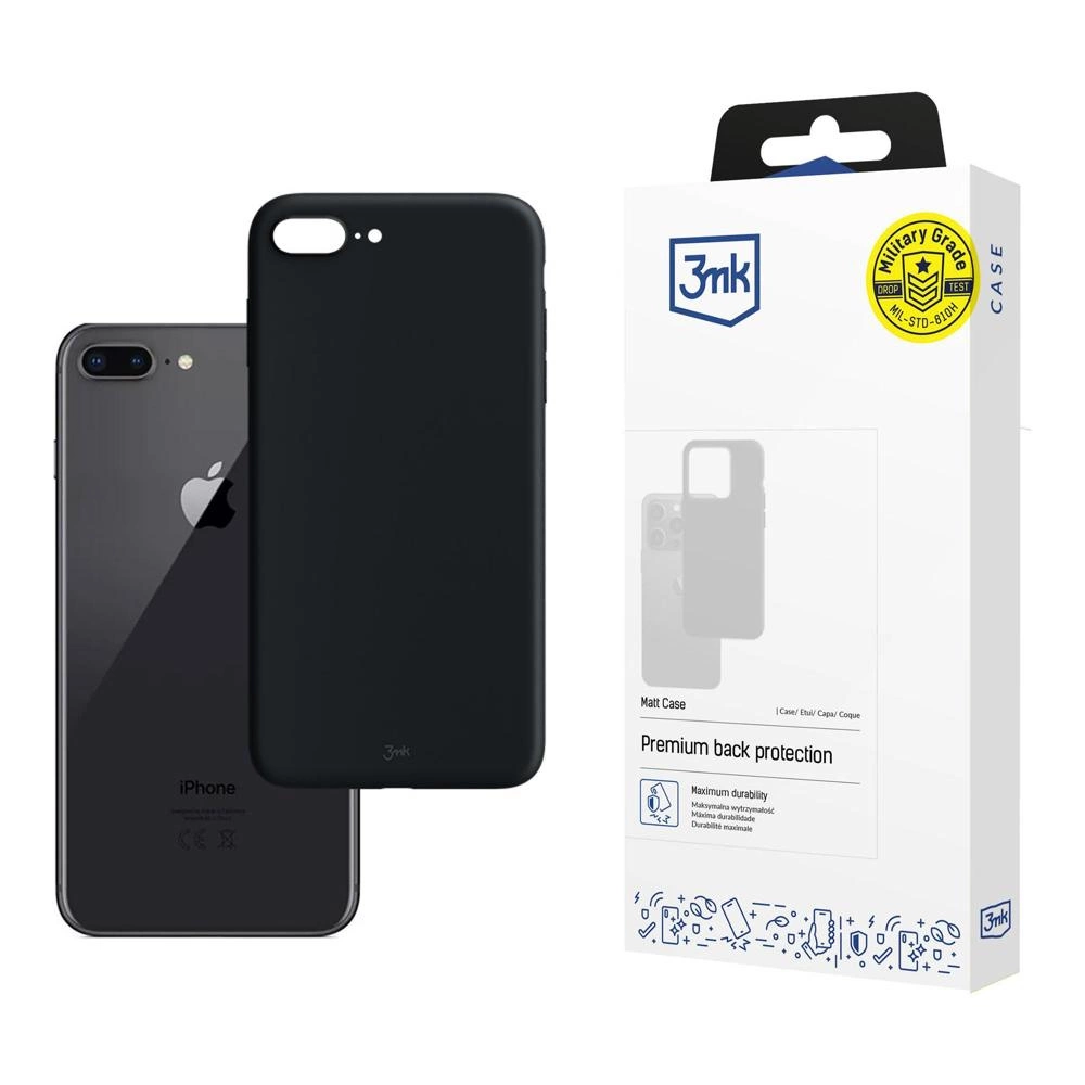 3mk Matt Case for iPhone 8 Plus - black