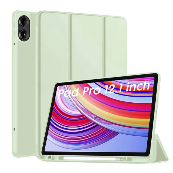 Techsuit - Flex Trifold (with Pencil Holder) - Xiaomi Redmi Pad Pro / Poco Pad - Matcha Green