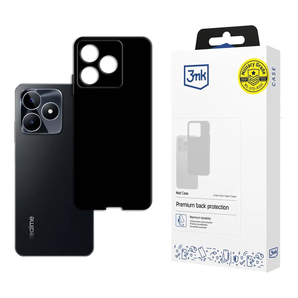 3mk Matt Case for Realme C53 - Black