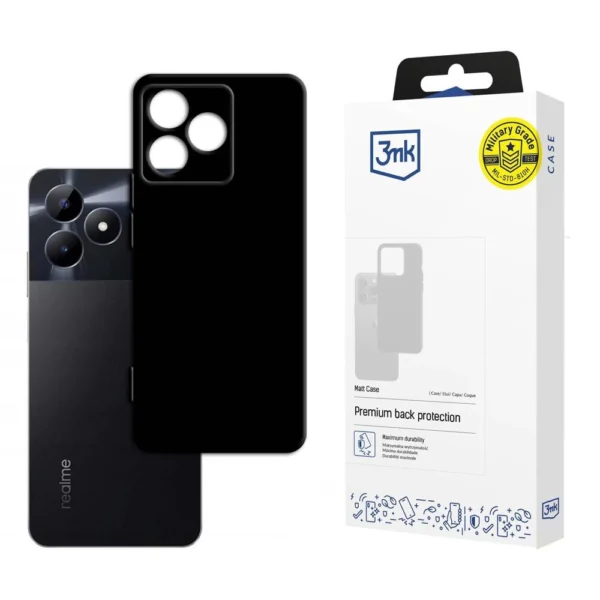 3mk Matt Case for Realme C51 4G - Black