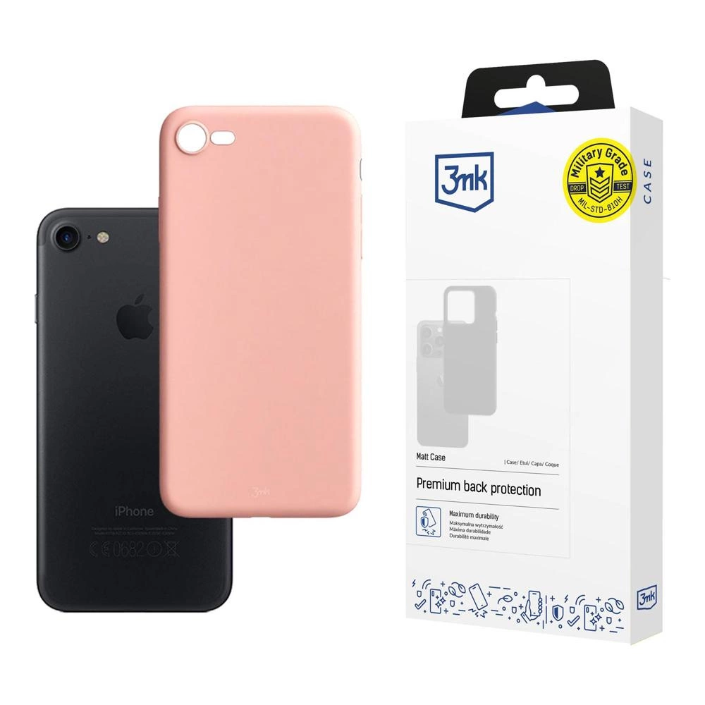 3mk Matt Case for iPhone 7 / 8 / SE 2020 / SE 2022 - pink