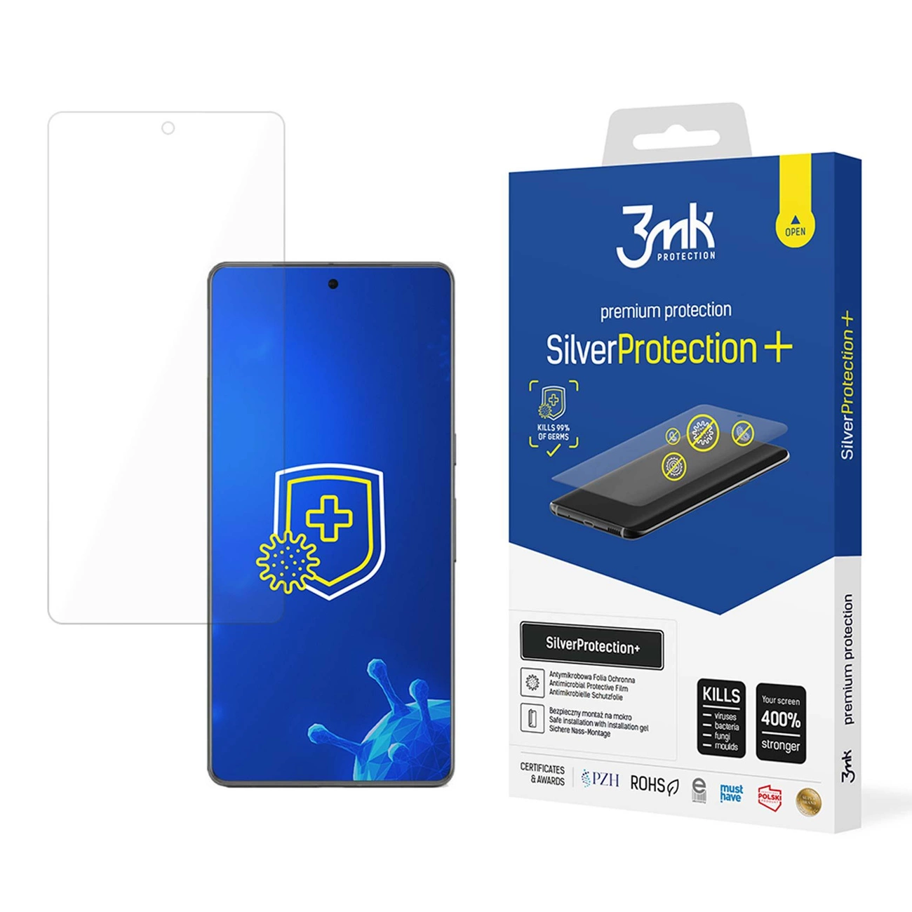 Antibacterial protective film 3mk SilverProtection+ for Google Pixel 7 Pro