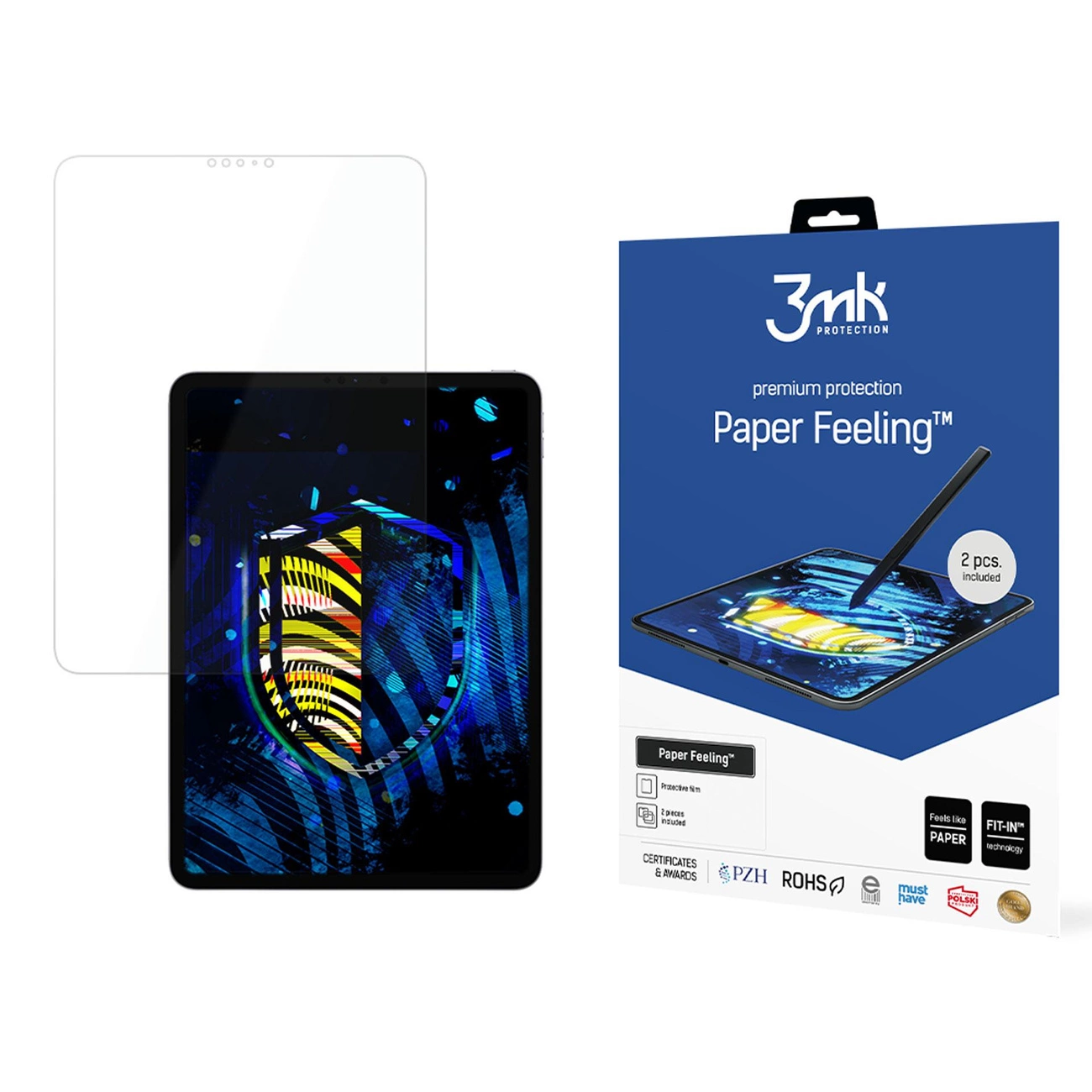 3mk Paper Feeling™ matte foil for iPad Pro 11" 3/4