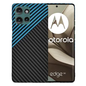 Techsuit - Carbonite FiberShell - Motorola Edge 50 - Blue Pulse