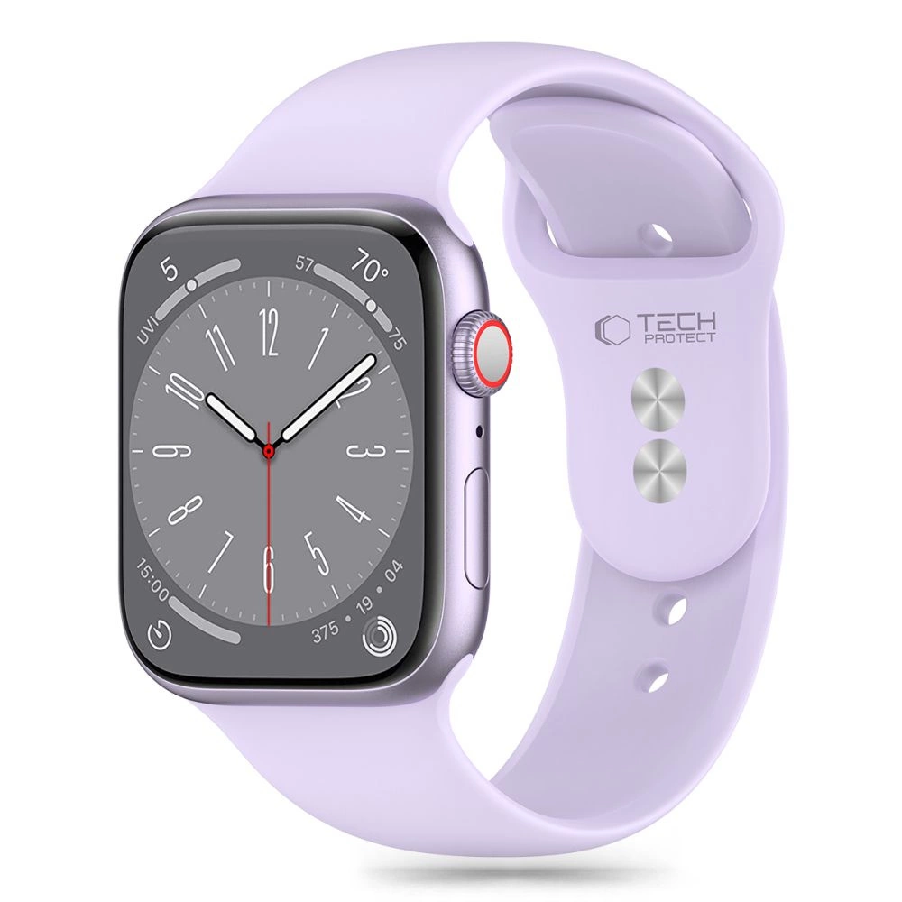 Tech-Protect Silicone Strap for Apple Watch 4 / 5 / 6 / 7 / 8 / 9 / SE (38 / 40 / 41 mm) - Purple