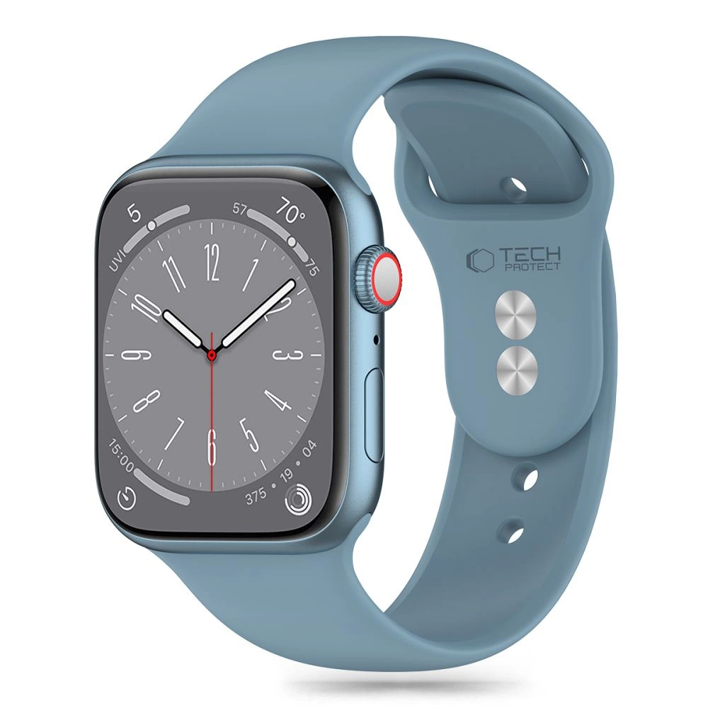 Tech-Protect Silicone Strap for Apple Watch 4 / 5 / 6 / 7 / 8 / 9 / SE / Ultra 1 / 2 (42 / 44 / 45 / 49 mm) - Blue