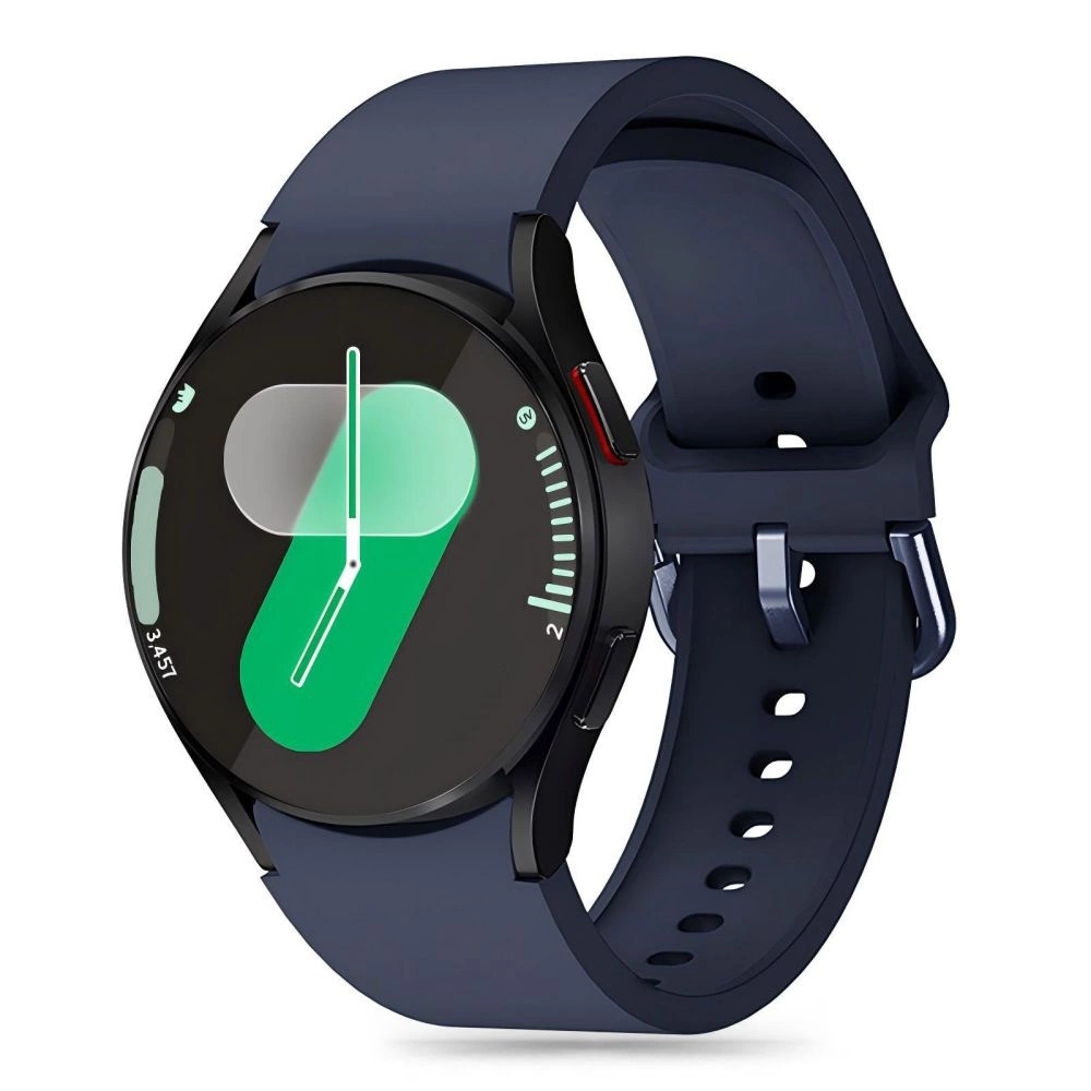 Tech-Protect Silicone Strap for Samsung Galaxy Watch 4 / 5 / 5 Pro / 6 / 7 / FE - Navy Blue