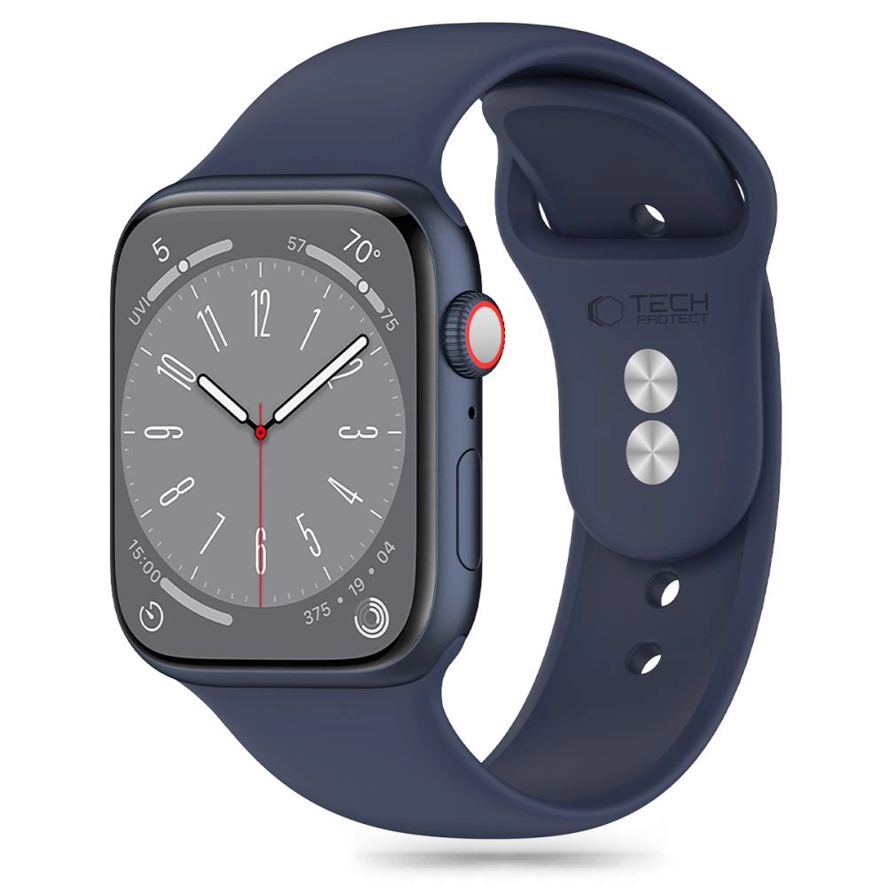 Tech-Protect Silicone Strap for Apple Watch 4 / 5 / 6 / 7 / 8 / 9 / SE / Ultra 1 / 2 (42 / 44 / 45 / 49 mm) - Blue