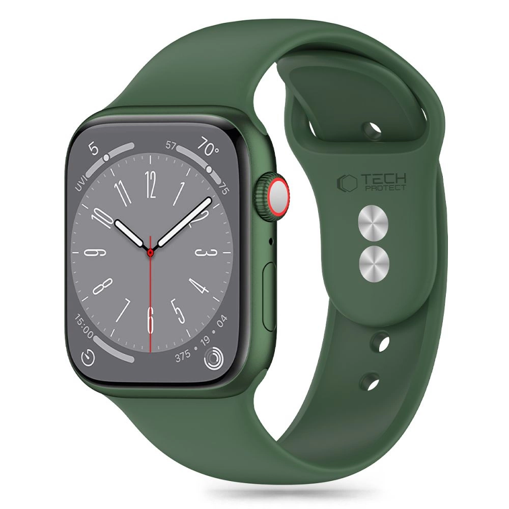 Tech-Protect Silicone Strap for Apple Watch 4 / 5 / 6 / 7 / 8 / 9 / SE / Ultra 1 / 2 (42 / 44 / 45 / 49 mm) - Green