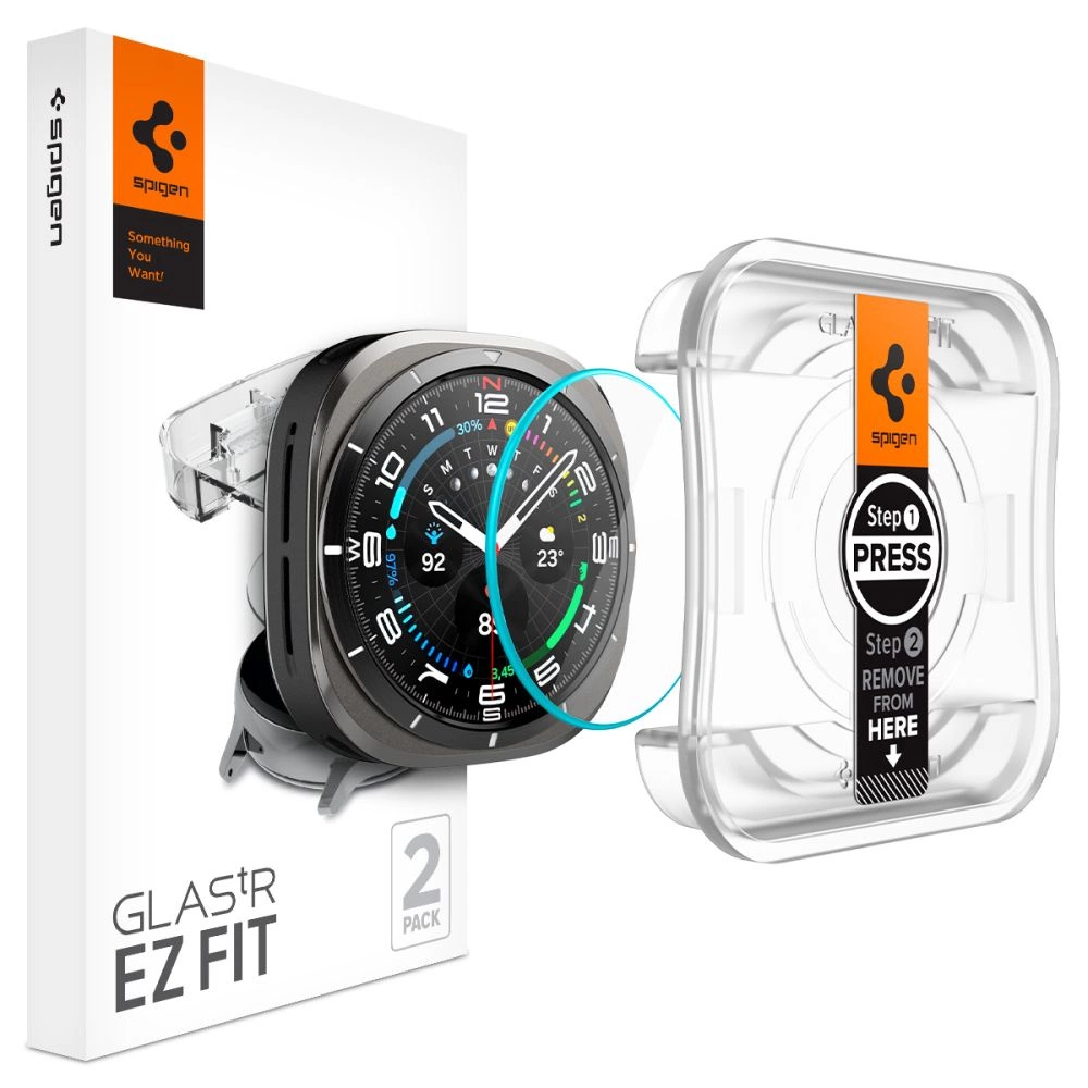 Spigen Glas.TR EZ Fit Tempered Glass for Samsung Galaxy Watch Ultra (47mm) - Clear (2-pack)