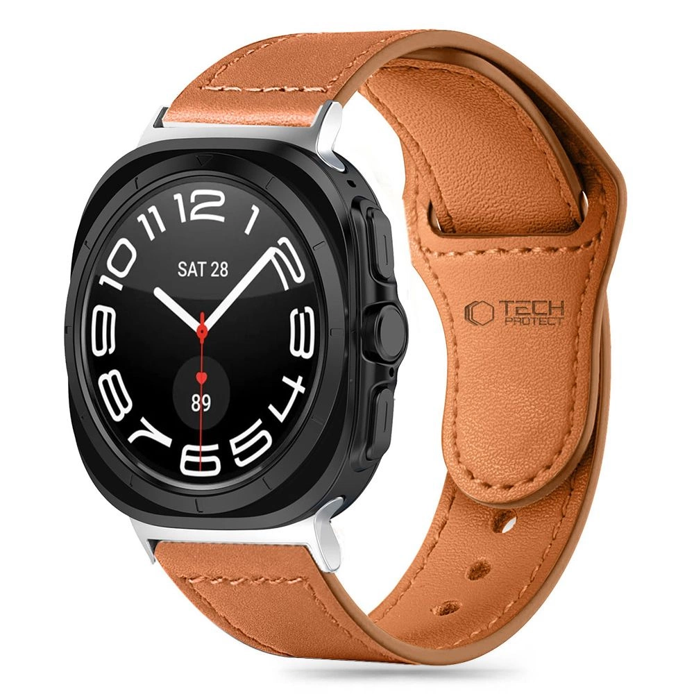 Tech-Protect LeatherFit Strap for Samsung Galaxy Watch Ultra (47mm) - Brown