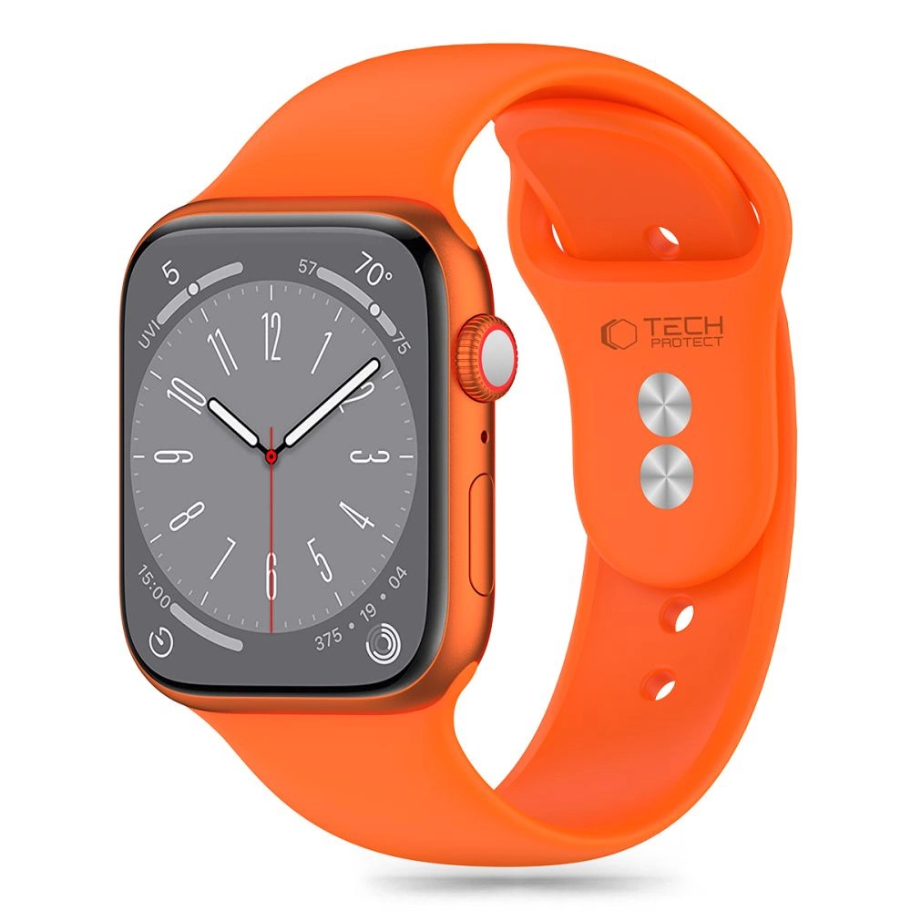 Tech-Protect Silicone Strap for Apple Watch 4 / 5 / 6 / 7 / 8 / 9 / SE / ULTRA 1 / 2 (42 / 44 / 45 / 49 mm) - Orange