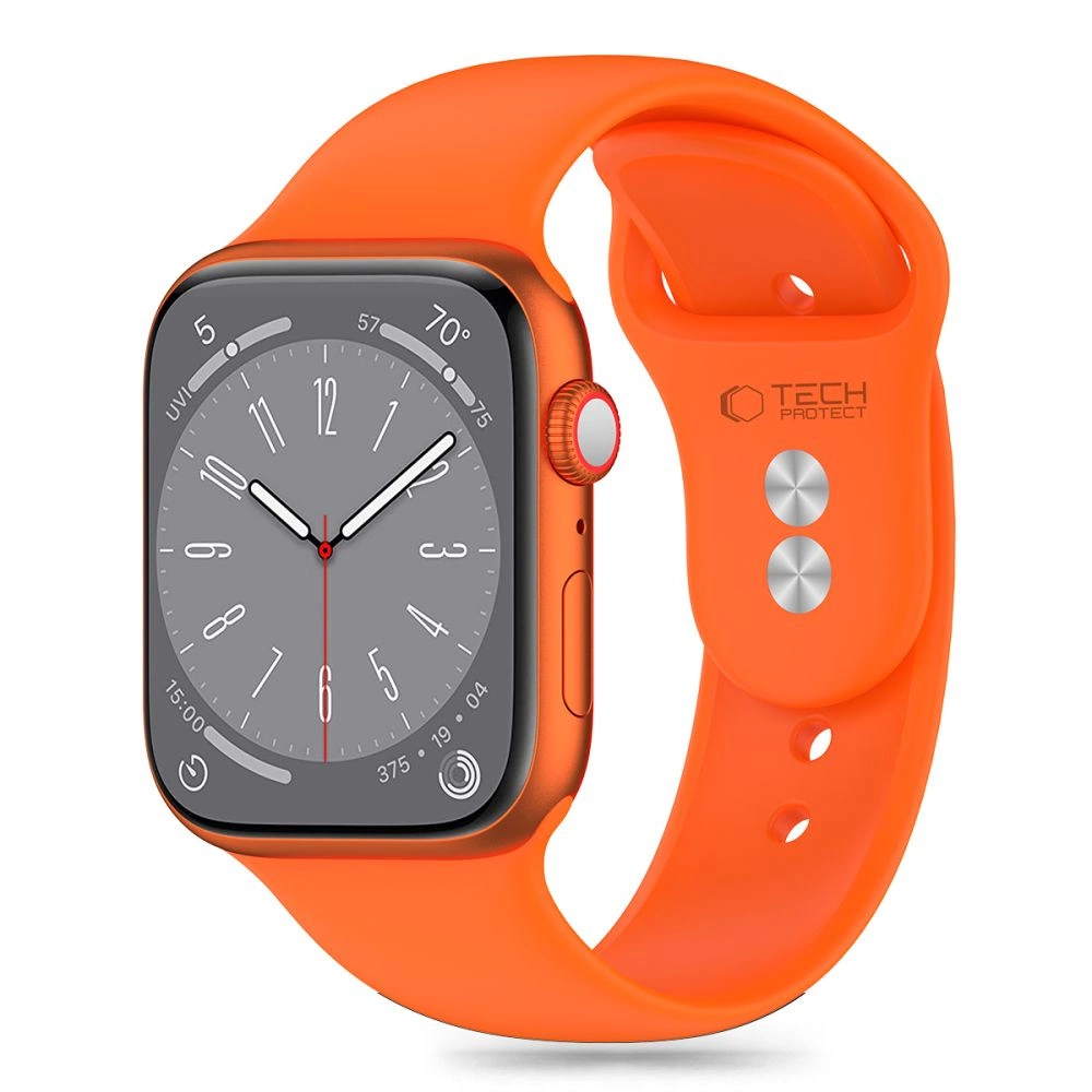 Tech-Protect Silicone Strap for Apple Watch 4 / 5 / 6 / 7 / 8 / 9 / SE (38 / 40 / 41 mm) - Orange