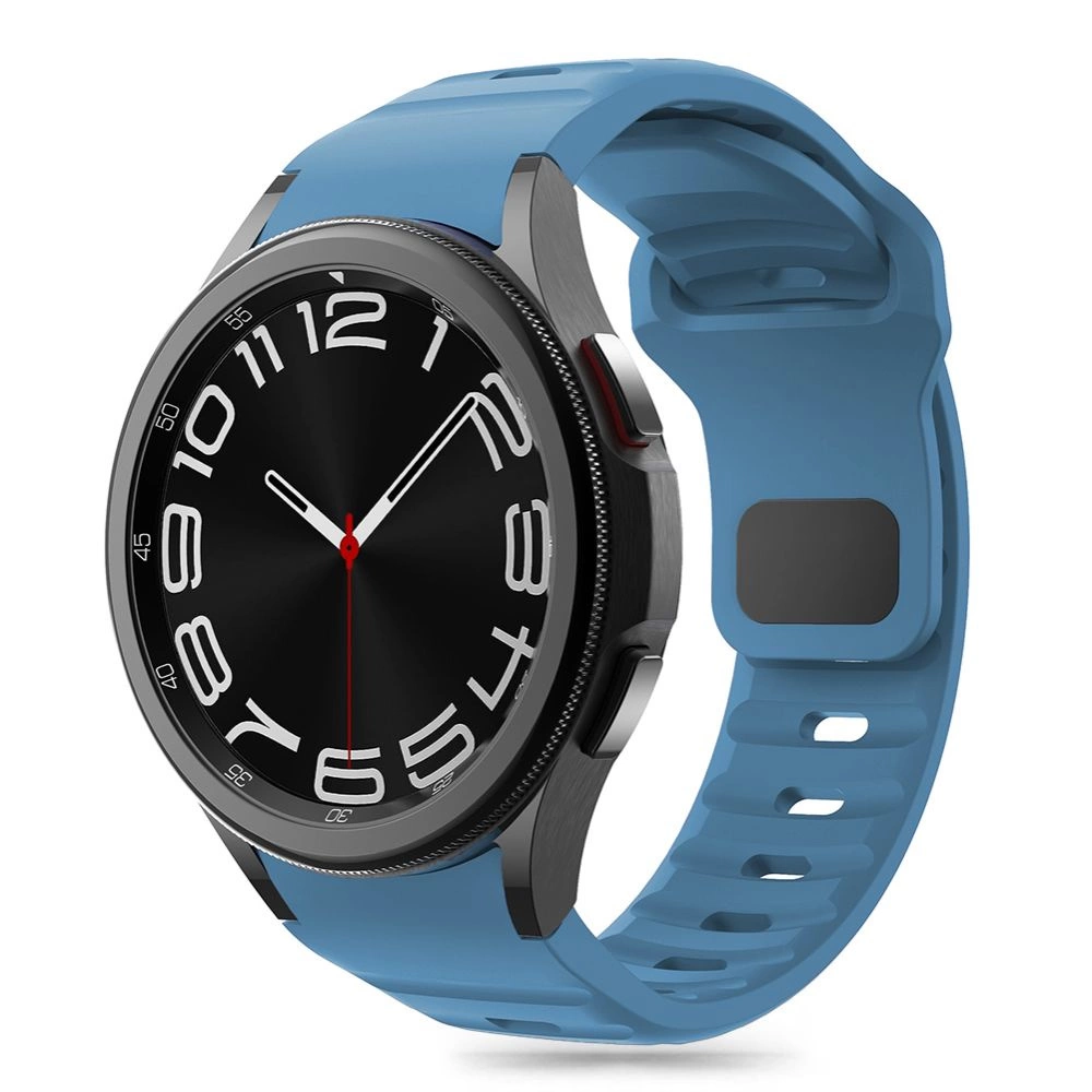 Tech-Protect Silicone Line Strap for Samsung Galaxy Watch 4 / 5 / 5 Pro / 6 / 7 / FE - Blue