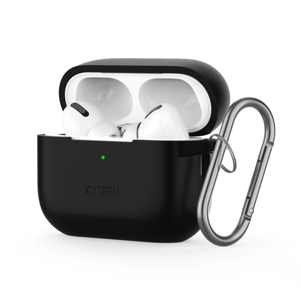 Tech-Protect Silicone Hook Case for Apple AirPods Pro 1 / 2 - Black