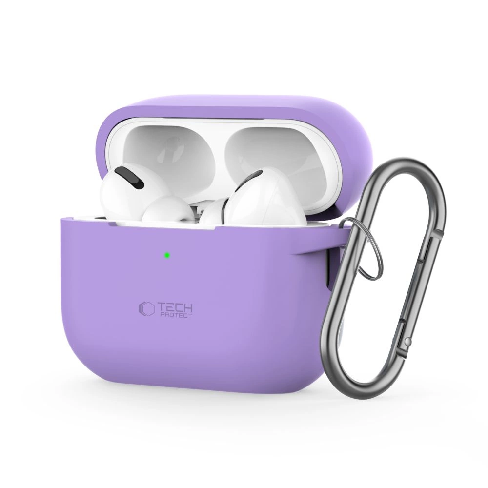 Tech-Protect Silicone Hook Case for Apple AirPods Pro 1 / 2 - Purple