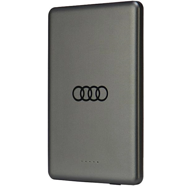 Powerbank Audi Big Logo MagSafe inductive 15W 5000mAh - gray