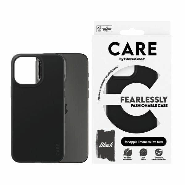 CARE by PanzerGlass Fearlessly Fashionable Case for iPhone 15 Pro Max - Black