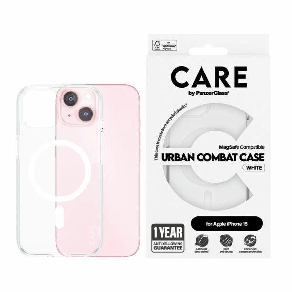 CARE by PanzerGlass Urban Combat Case MagSafe for iPhone 15 - White