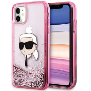 Karl Lagerfeld Glitter Karl Head iPhone 11/XR Case - Pink