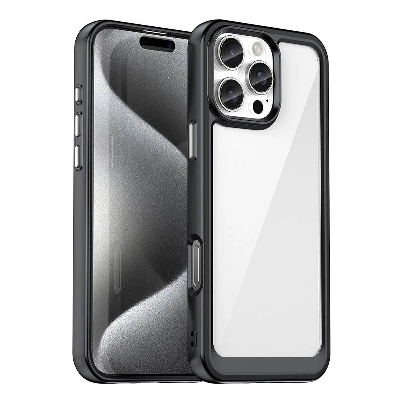 Outer Space Case with Gel Frame for iPhone 16 Pro - Black