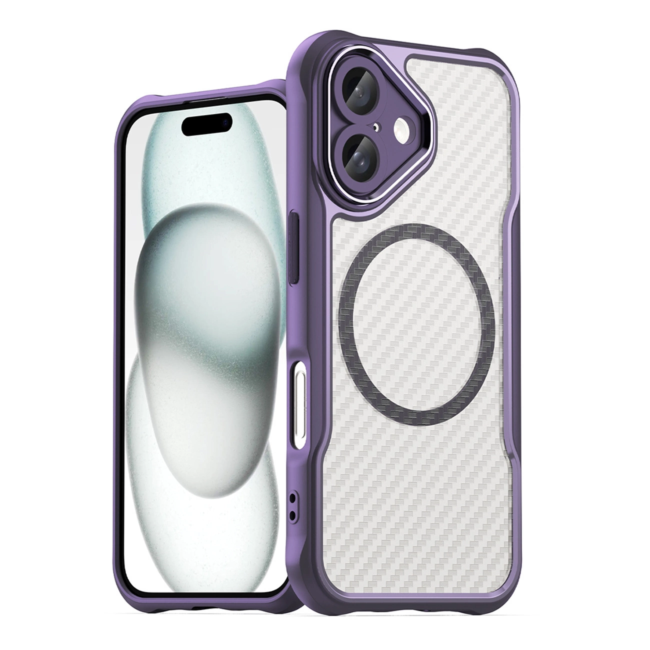 Leading Series MagSafe Silicone Case for iPhone 16 - Purple