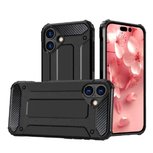 Hybrid Armor iPhone 16 Case - Black