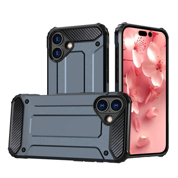 Hybrid Armor iPhone 16 Plus Case - Blue