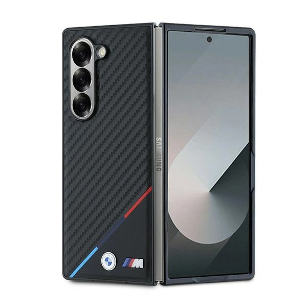 BMW Carbon Tricolor Case for Samsung Galaxy Z Fold 6 - Black