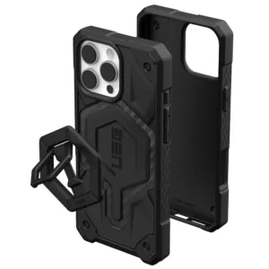 UAG - Monarch Pro MagSafe Bundle - iPhone 16 Pro Max - Carbon Fiber / Black Stand